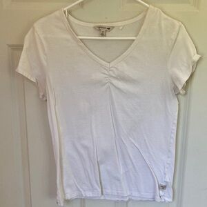 Toad&Co Women's White V-Neck Short Sleeve Tee